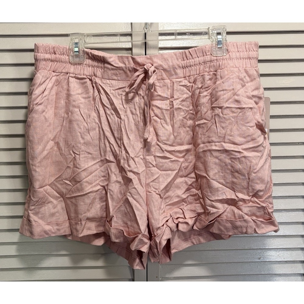 Camo Vintage NWT Peach Linen Soft Short Size XXL Elastic/Tie Waist High Rise